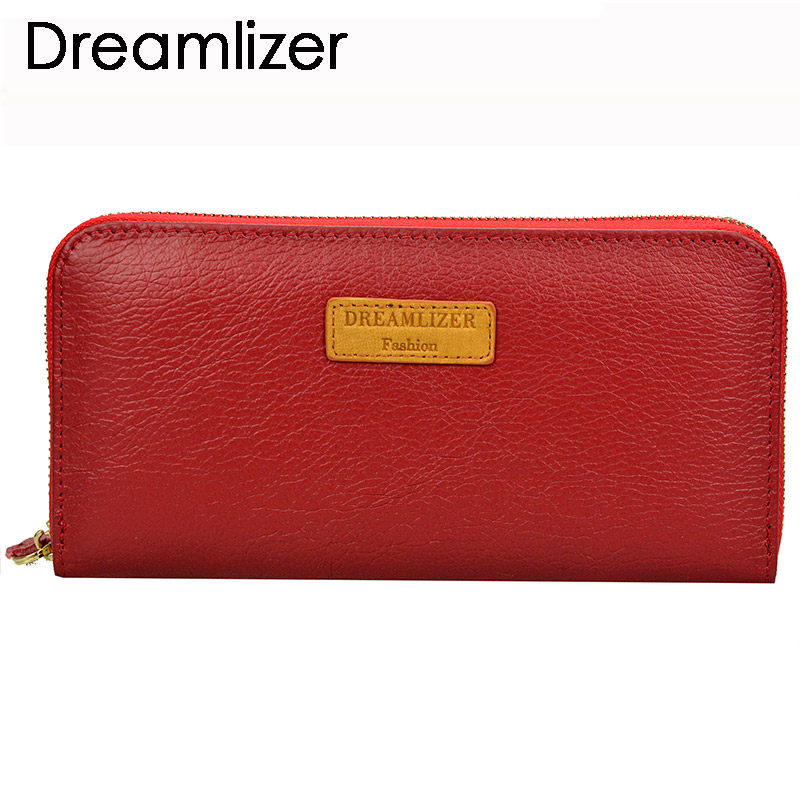 

Blocking Women Genuine Leather Clutch Long Portefeuille Purse Coin Wallets, Black
