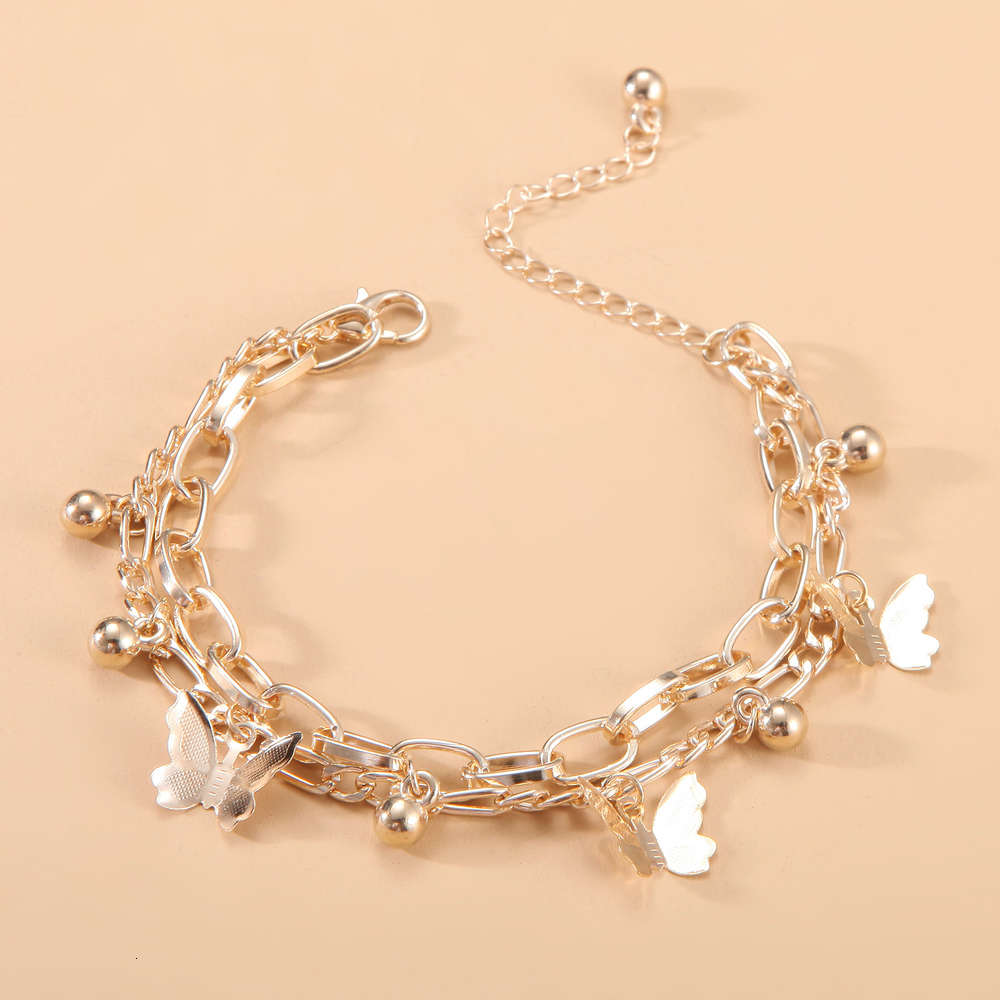 

Fashion Bracelet Butterfly simple suit tassel, Golden;silver