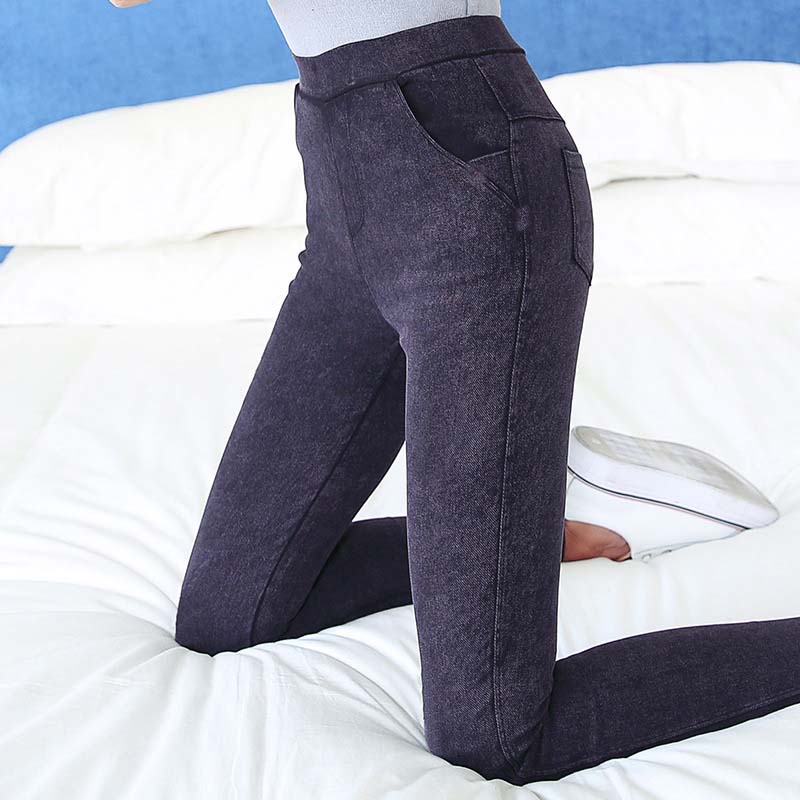 

2011lady casual slim fitted stretch denim pant skinny pocket blue black jeans ankle jeggings leggings for women pencil pants