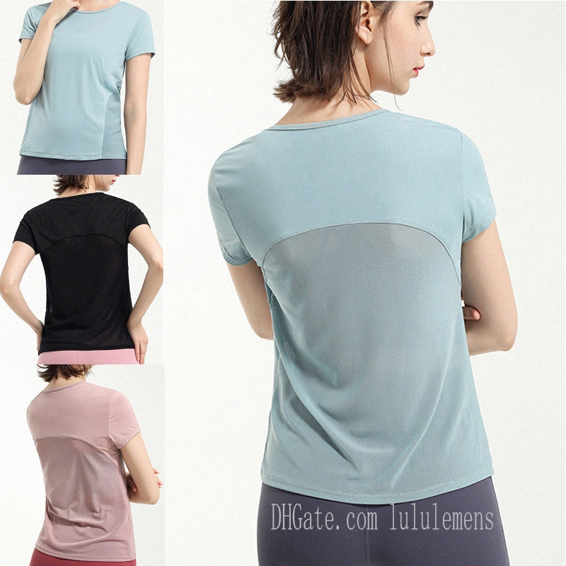 

Lu womens t shirts yoga shirt tshirt wet quick drying sport clothe tops running outdoor tanks outfit short sleeve X9Pr#