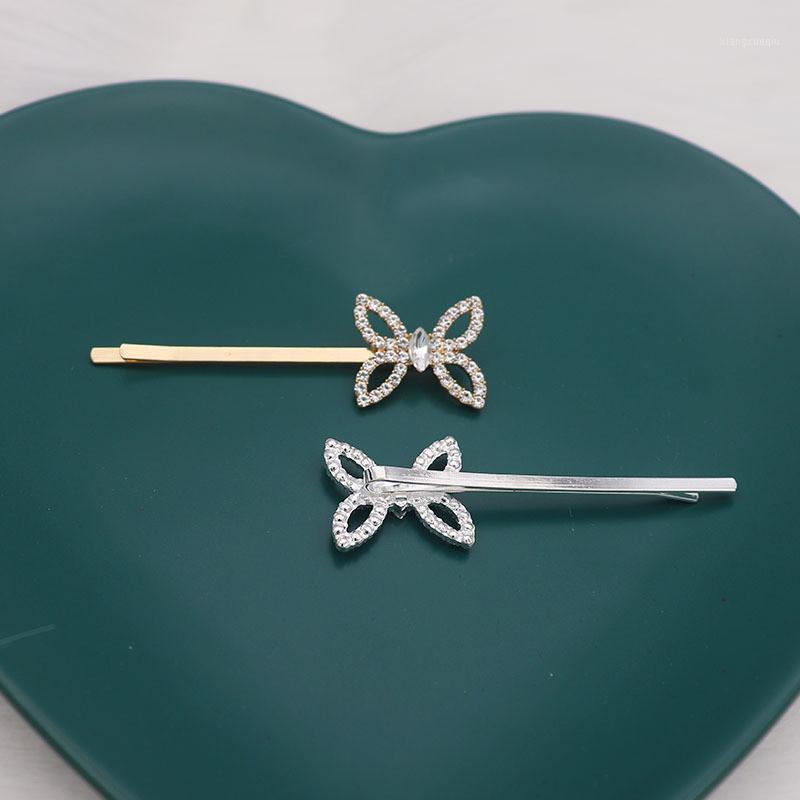 

Knot CZ Butterfly Hairpins Hair Clips For Women Girl Ornament Barrettes Headband Fashion Party Accessories &, Golden;silver