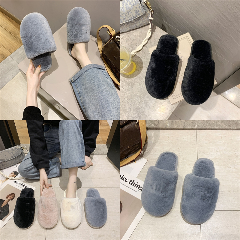

wMVMo Women slipper Fur Shoes Handbags And Purse Plush Sets Real Fur Slippers letter With designer Bags To Match Furry Sandals For Luxury, Black