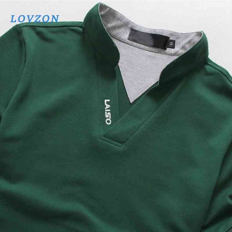 

LOVZON Summer Brand Polo Shirt Men Fashion Solid Color Short Sleeve Polo Men Casual Slim Fit Men Top Tees Shirts 210707, Black
