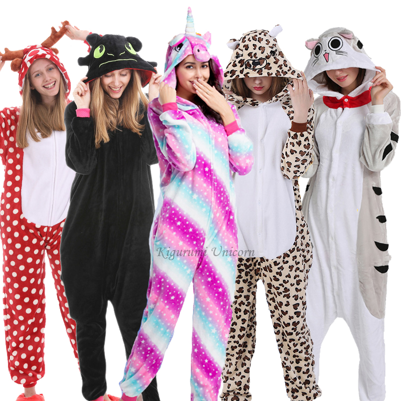 

Leopard Kigurumi Unicorn For Kids Adult Onesie Women Pajamas Animal Cosplay One Piece Winter Sleepwear Child Boy Girl Jumpsuit, As picture