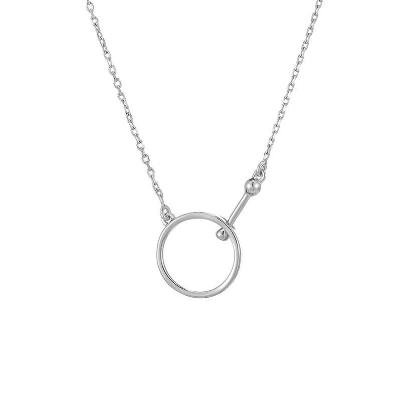 

Pendant Necklaces Yuancheng Jewelry Gold-plated Circle Necklace 2021 Summer Sexy Clavicle Chain Ins Hip Hop Women.