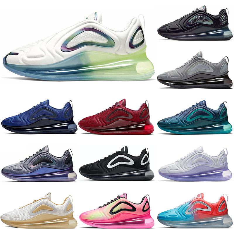 

hot wholesale running shoes men women 720 sneakers Aqua Powder Be True Black Red Bold Branding Bubble Pack Cool Grey midnight navy night maroon trainers shoe, Total eclipse