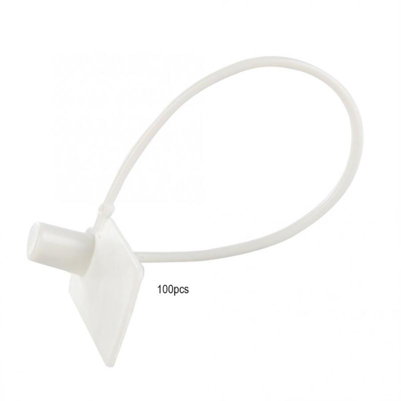 Fashion 100Pcs White Disposable Zip Ties Self-locking Tie Suitcase Shoes Bag Label Tag Package Sealing Machine Clips-image-674401743