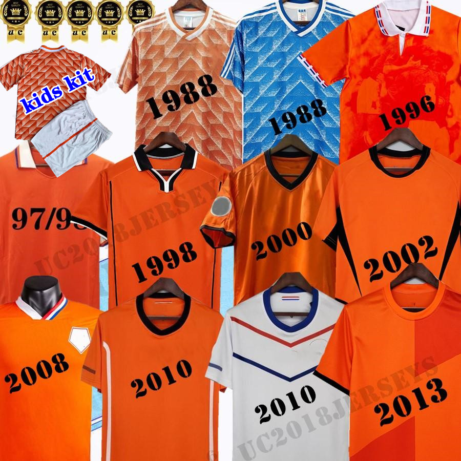 

Retro 1988 Soccer Jerseys 88 Van Basten 1997 1998 1994 Holland BERGKAMP 96 97 98 12 14 Gullit Rijkaard DAVIDS 2000 2008 classic football shirts kids kit, 1988 away