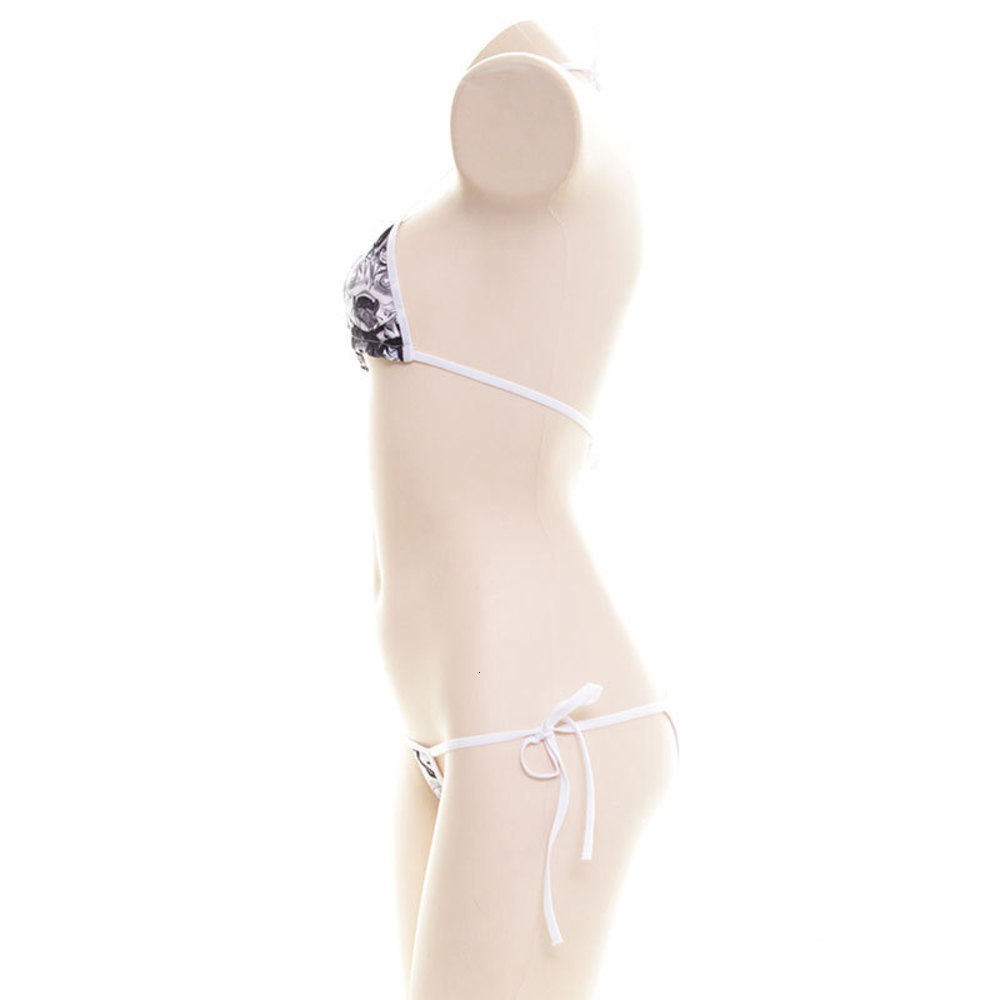 Sexy Personality Mosaic Cartoon Bikini Suit Girl Print Bandage Dead Water Underwear Pajamas triangl swimwear-image-692533643