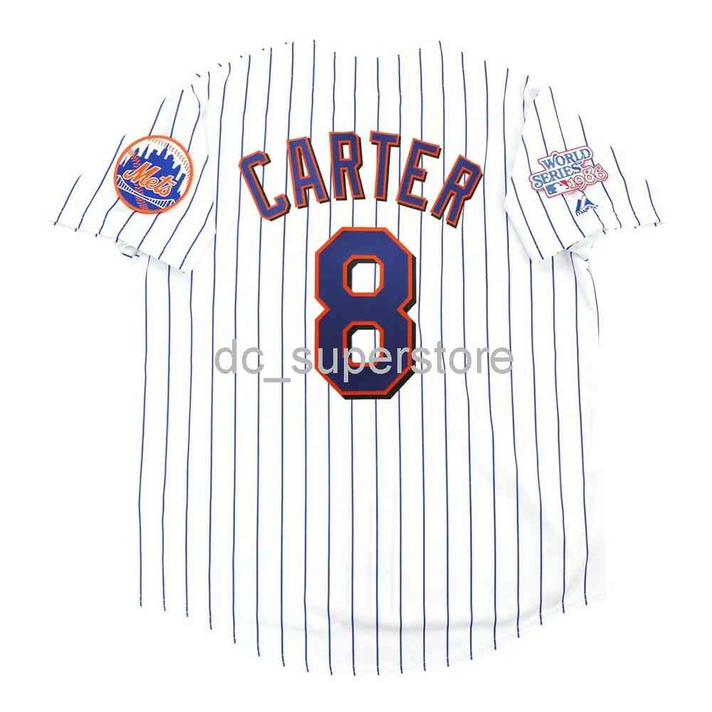 

Custom sewing Gary Carter New York 1986 World Series Home White Jersey Men Women Youth Baseball Jersey -6XL