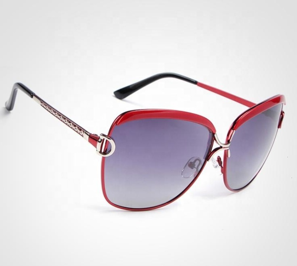 

Highend accessories Stock sun glass UV mens retro metal vintage finishing polarized sunglass women oversize eyewear, Black