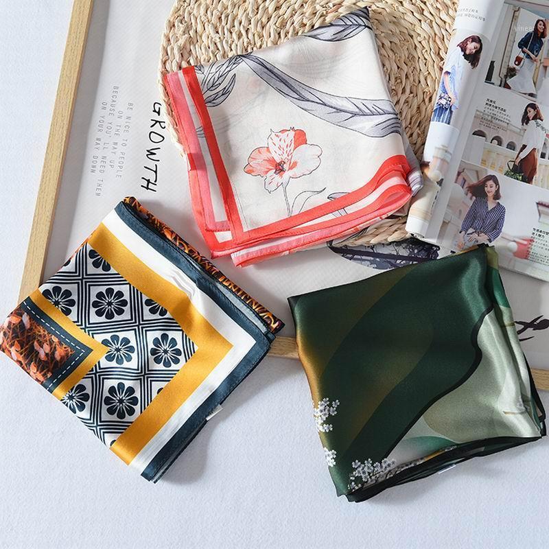 

Scarves Silk Scarf Print Scarfs Sky Yellow Winter Spring Summer Beach Lady Gift Natural Fabric High Quality, Blue;gray