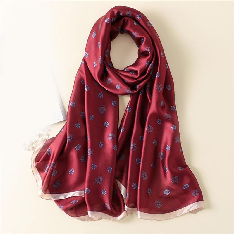 

Silk Scarf Women Simple Letter Print Shawls And Wraps Fashion Long Large Ladies Sunscreen Scarfs Hijab, Blue;gray