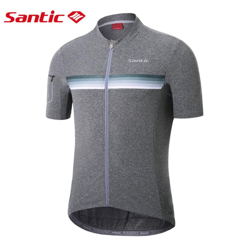 

Santic Cycling Jersey Men's Summer Short Sleeve Mtb Bike Shirts Full Zipper Anti-slip Breathable Casual Bicycle Top Arrival Racing Jackets, Black;red