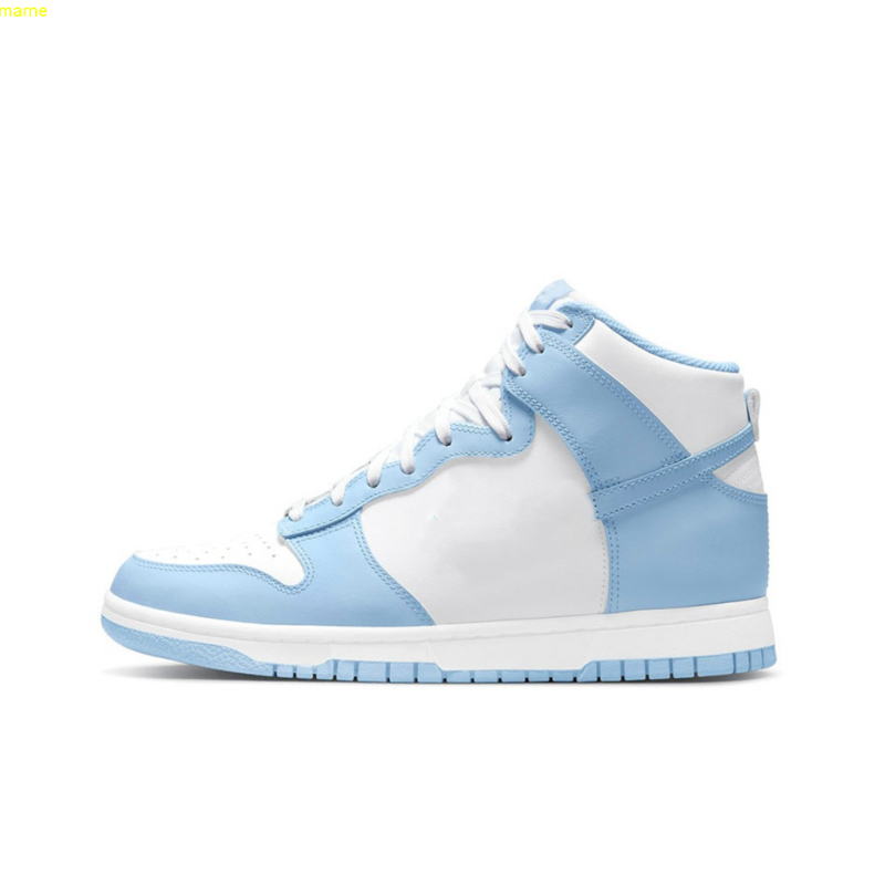 

2021 Women's Dunks High Aluminum Running Shoes Women White Light Blue Sport Sneakers DD1869-107, Customize