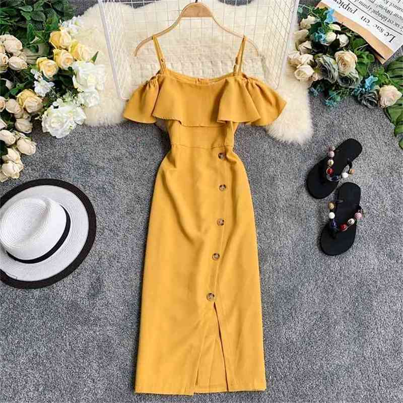 

Summer Womens Dresses Fashion Spaghetti Strap Slim Bodycon Bandage Dress Irregularity Off The Shoulder Beach Long Robe 210525