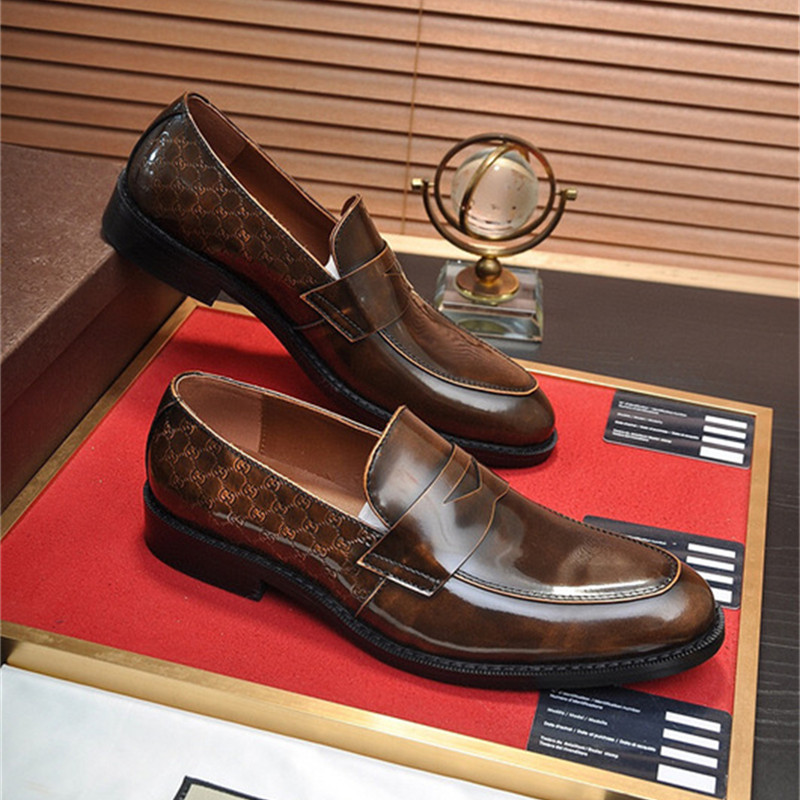 

2021 Classic Crocodile Pattern Men Business Luxury Dress Shoes Pointy PU Leather Formal Shoe Big Size 48 Male Party Wedding Footwear, Shoelace