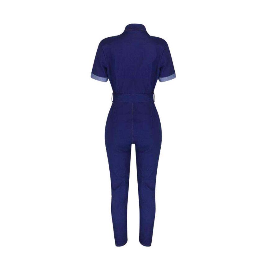 

2021autumn winter women denim jeans jumpsuit full sleeve sashes bodycon rompers club night one pice playsuit overall outfits, Black;white