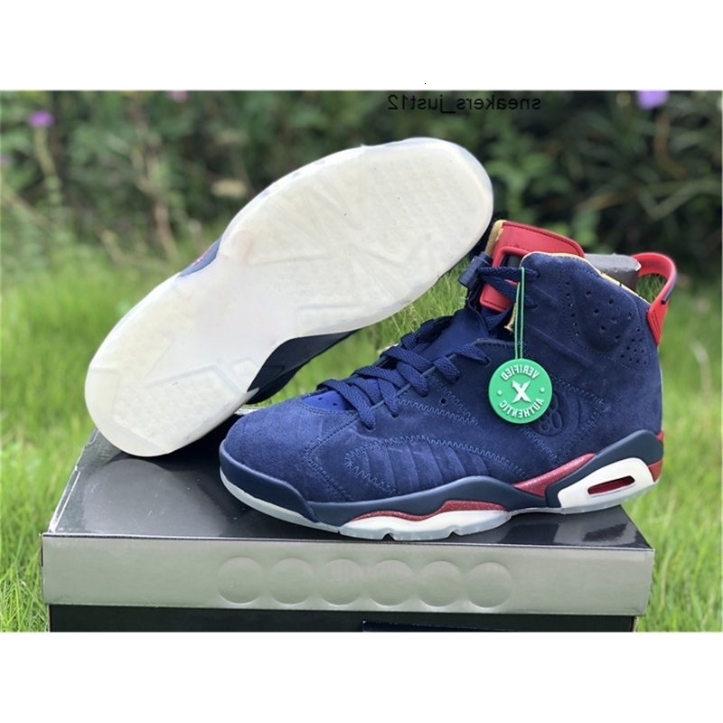 

6 DOERNBECHER Navy White-Varsity Red-Metallic Gold Men Boots Shoes Top Quality Dark 6s CI6293-416 Mens Sports Sneakers, Black