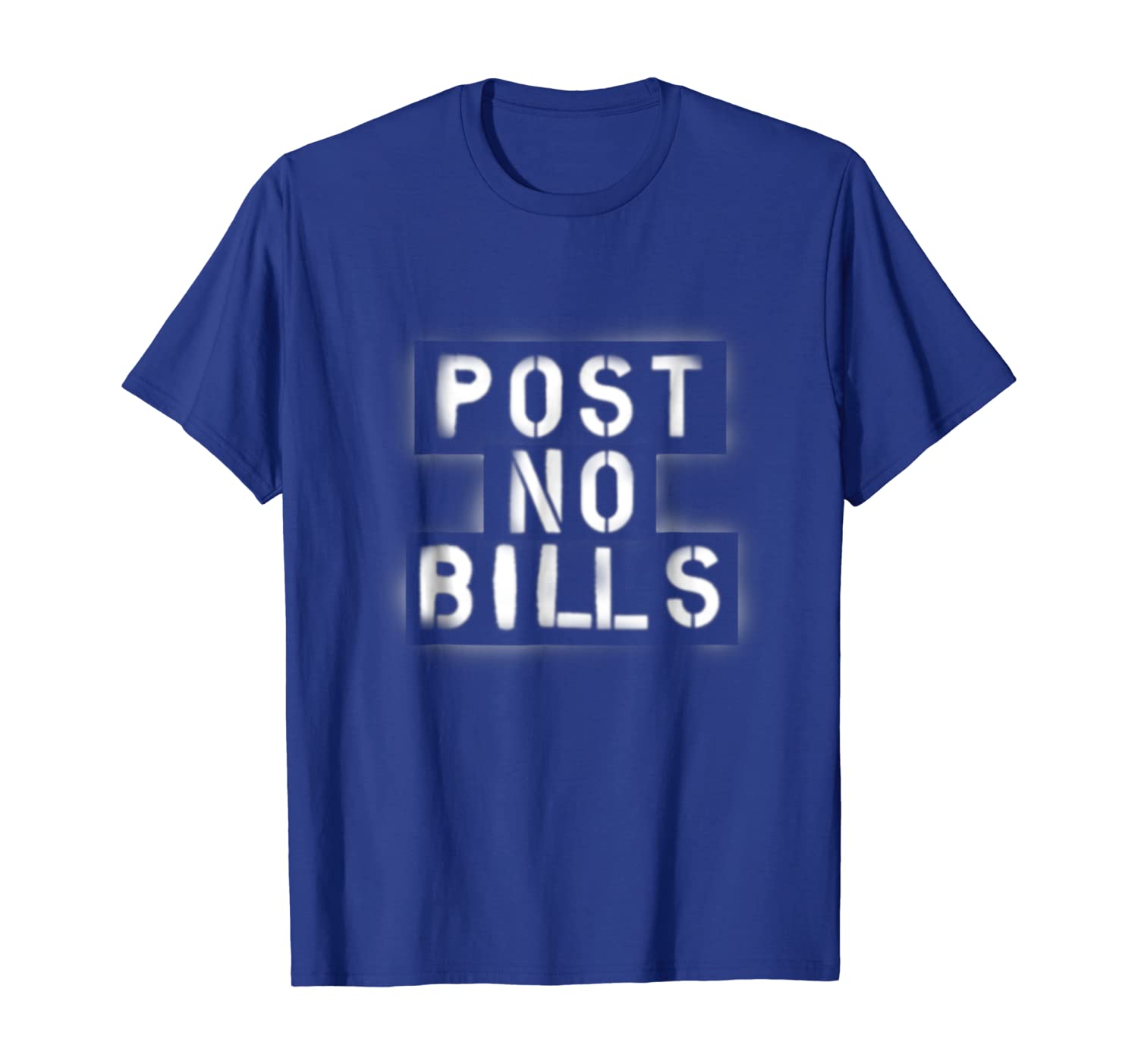 

Post No Bills Spray Text T-Shirt, White;black