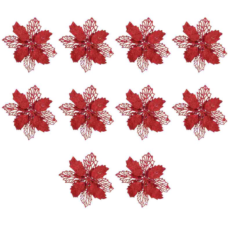 

Christmas Decorations 10PCS Multi-function Hollow-out Flower Decorative Xmas Wreath Accessory