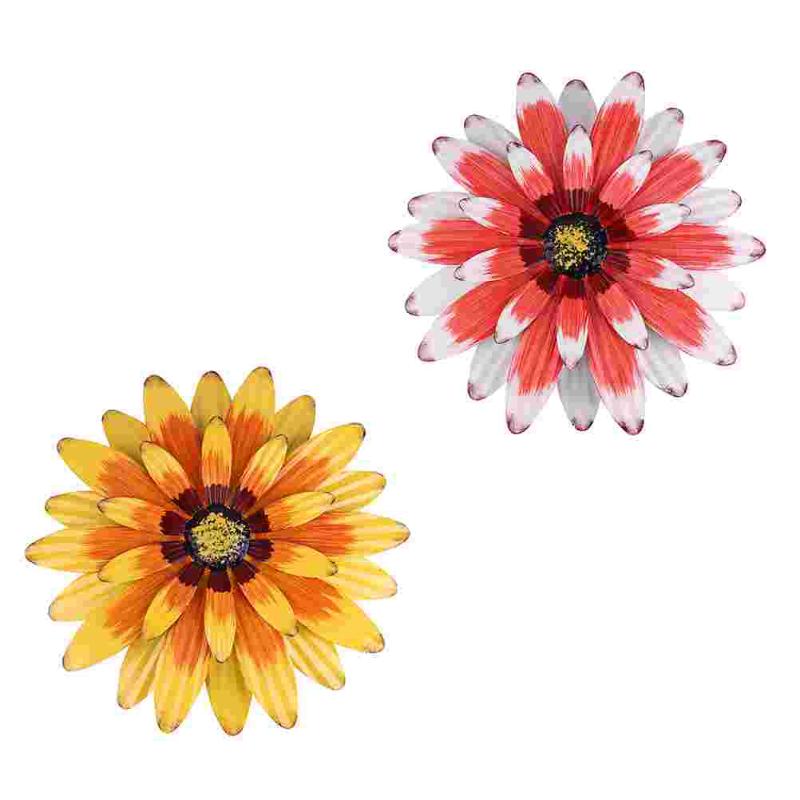 

Christmas Decorations 2pcs Home Wall Flower Decoration Iron Pendent Hanging Pendants