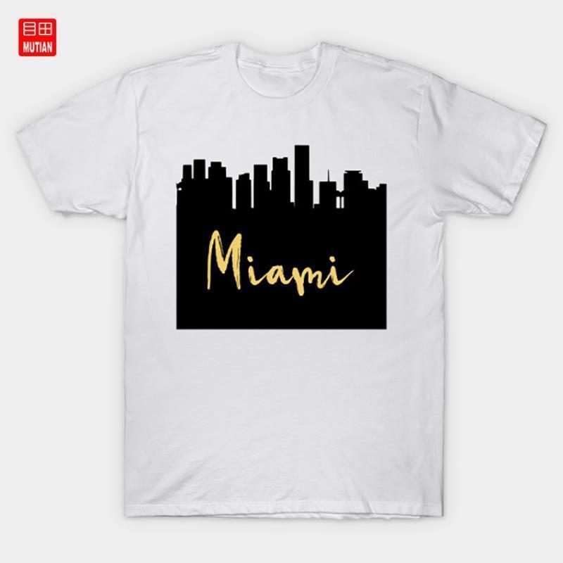 

Men's T-Shirts MIAMI FLORIDA DESIGNER SILHOUETTE SKYLINE ART T-Shirt Usa United States America Patriotism Design Typography Silhouette1, Purple