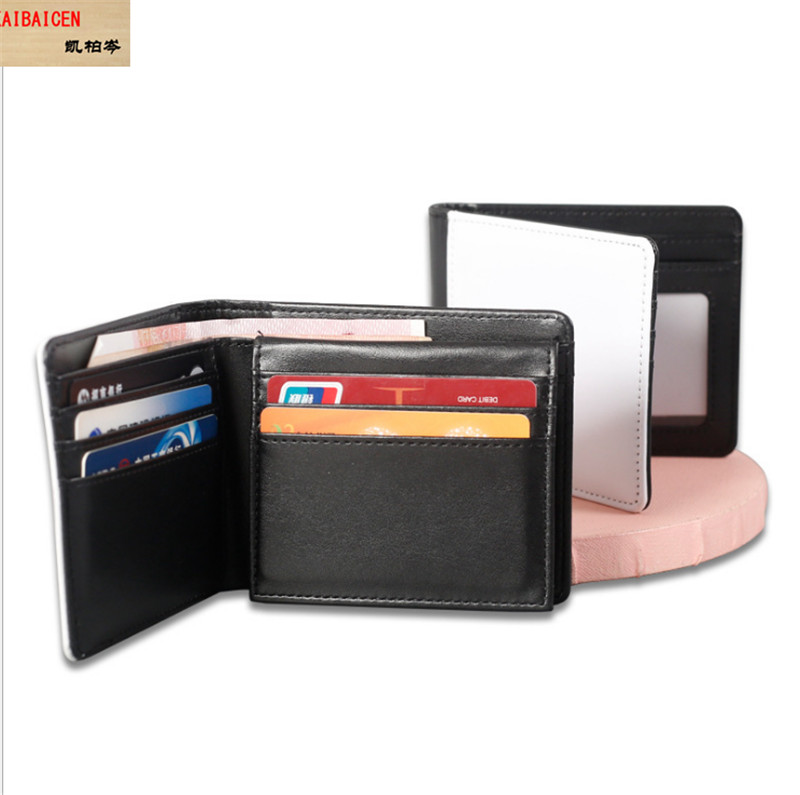 

Sublimation Blank Pu Foldable Men Clutch Wallet Hot printing thermal transfer printing blank purse products, White