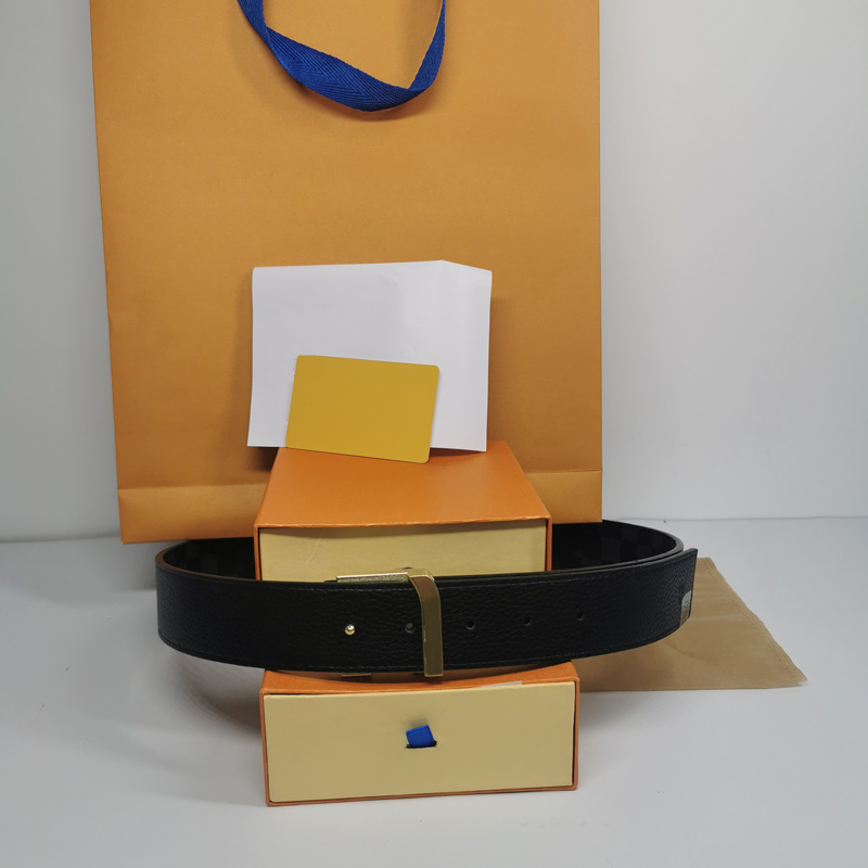 

Big buckle genuine leather belt with box designer men women high quality mens Fashion belts Width 38mm AAA778