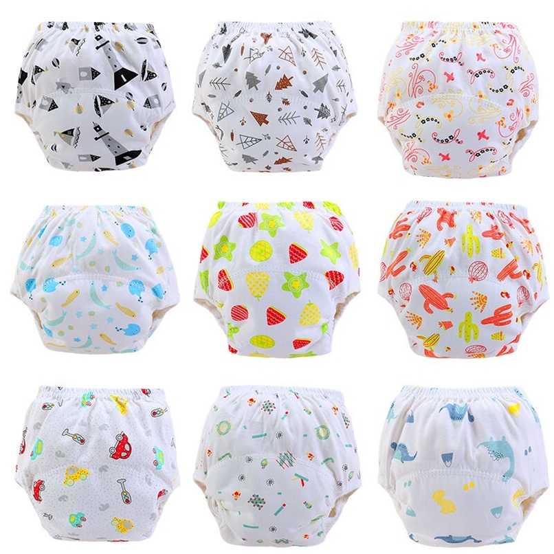 5pc/Lot Baby Diapers Reusable Training Pants Washable Cloth Diapers Nappy Underwear 211028-image-735828423