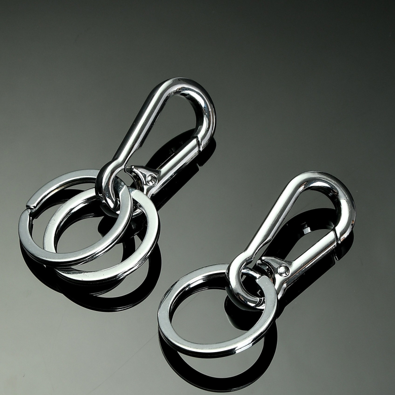 

Wholesale Silver Gun Metal Plated Keychain Colorful Leather Key Buckle Rings for Man Woman Couples