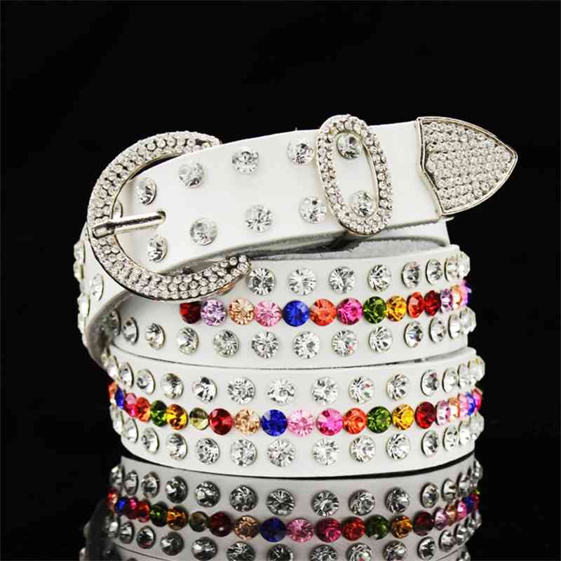 

Designer belts 2023 Belt decorative Rhinestone versatile full color diamond leather women's fashion trouser belt