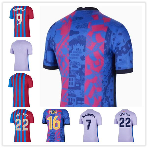

S - 4XL ANSU FATI PEDRI MEMPHIS fans soccer jersey RIQUI PUIG MESSI DEMIR BRAITHWAITE DE JONG football shirt KUN AGUERO DEST DEMBELE kids kits LENGLET PIQUE XXXXL