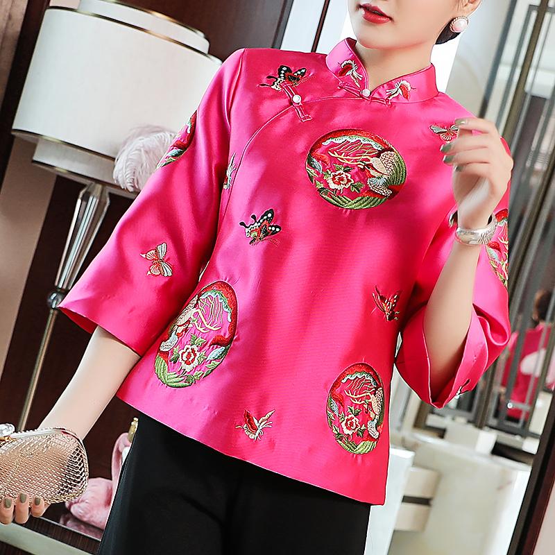 

Ethnic Clothing Year Embroidery Tops Chinese Women Stylish Short Jackets