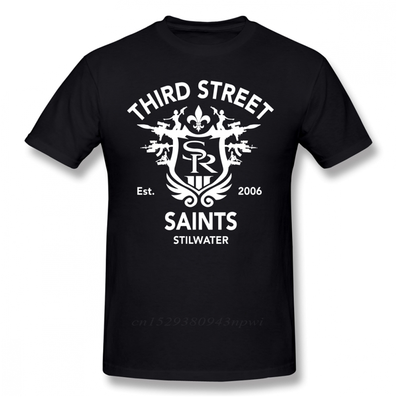 

Saints Row T Shirt 3 Tribute Emblem T- Fashion Tee Mens Awesome Short Sleeves 100% Cotton Tshirt 210420, White