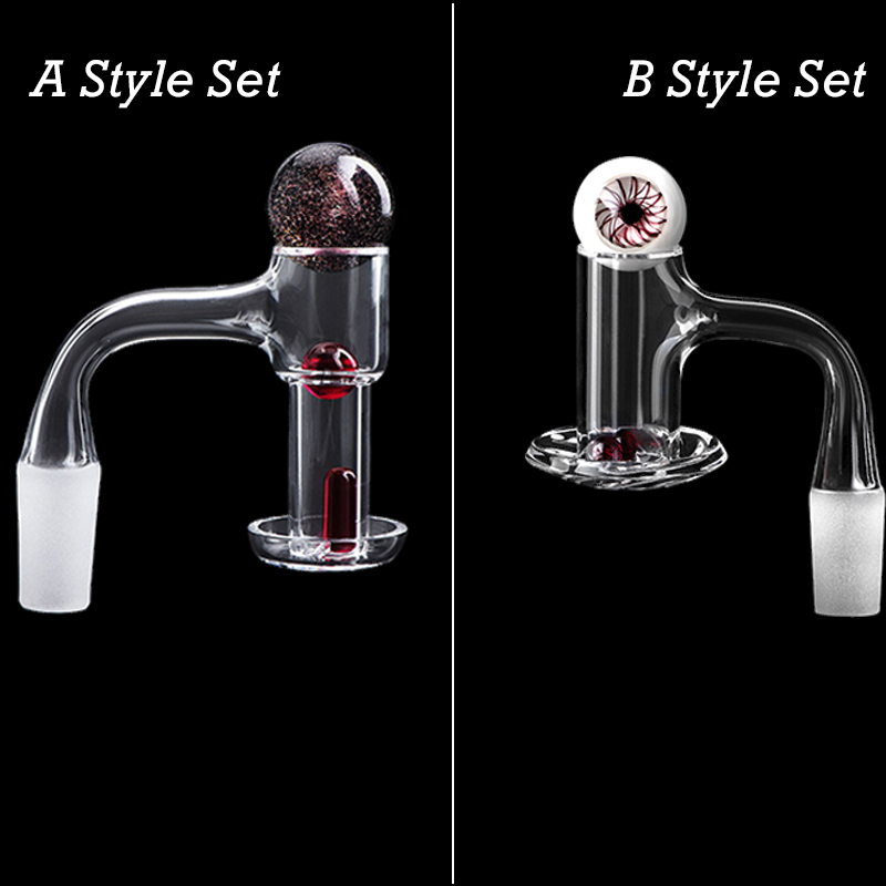 

20OD Beveled Edge US Grade Weld Smoking Terp Slurper Blender Quartz Banger With 22mm Glass Bead 10mm Ruby Pearls & Pill For Water Bong