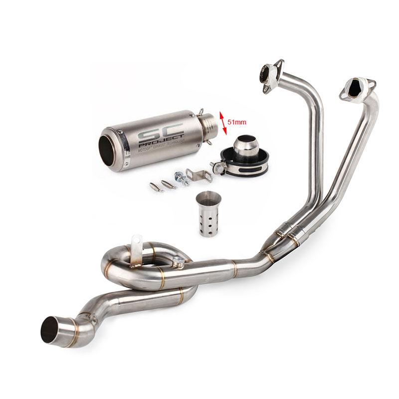 

Motorcycle Exhaust Full System Racing Modified With Muffler DB Killer Escape Moto For YZF R3 R25 2014 2021