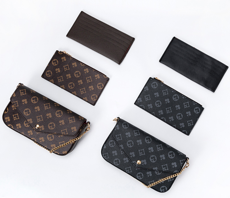 

Made In China 3Pcs/set Shoulder Bags Designers Luxurys PU Leather Women Fashion bag Cross body Wallets Messenger Purses Famous Ladies handbag GOOD quality, Extra fees