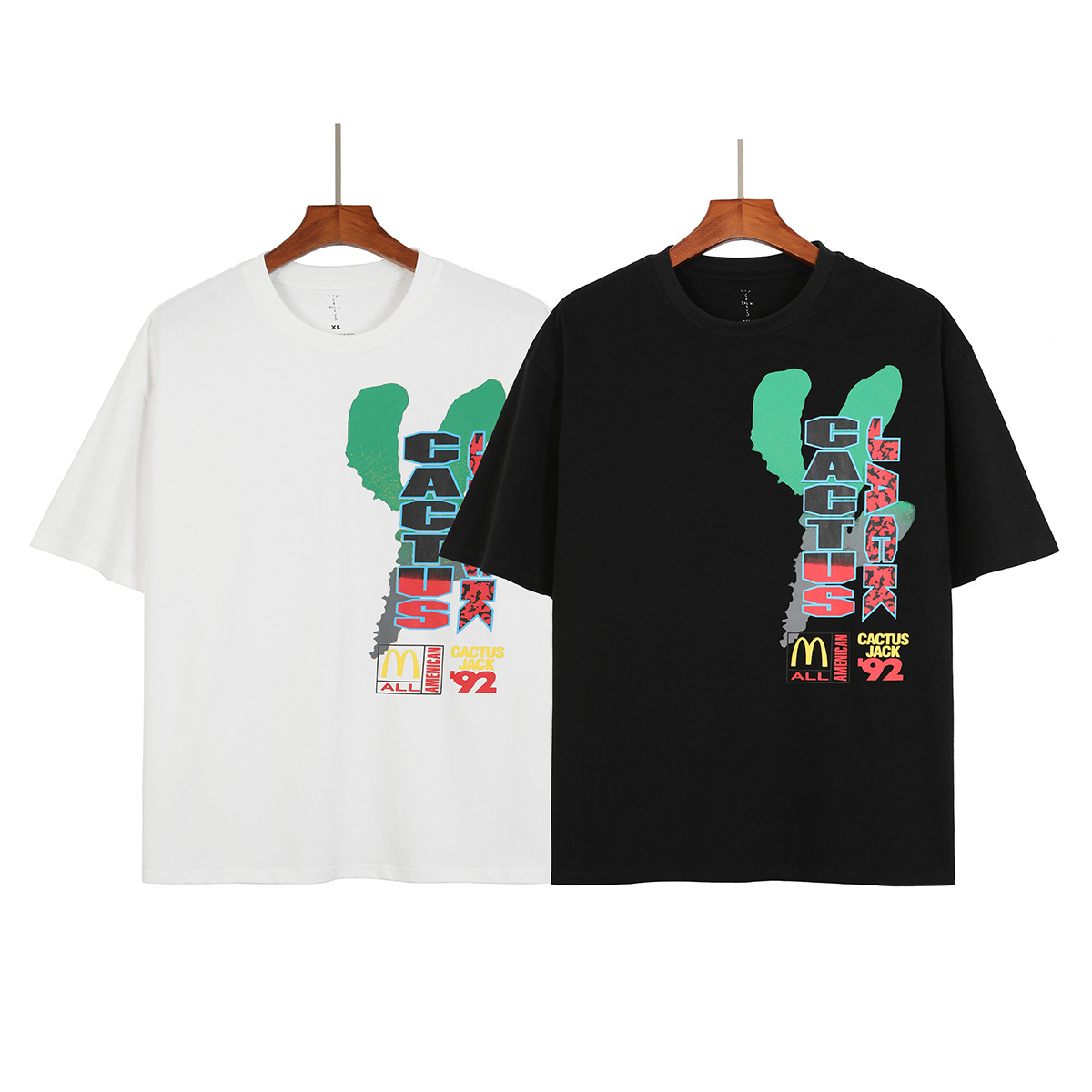 

Summer Travis Scott T shirt European American Style Fashion Tide Brand Loose men and women Short Sleeve T-shirt For Couples, White