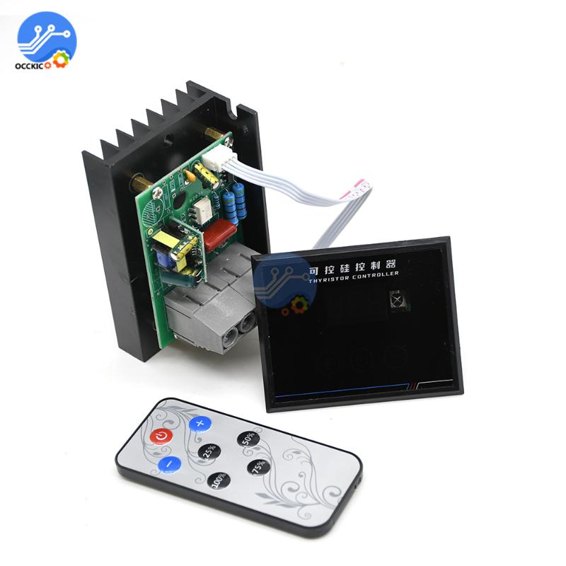 

Smart Home Control AC220V 10KW Digital Display SCR Voltage Regulator Touch/ Button Isolated Power Supply Buzzer Infrared Remote