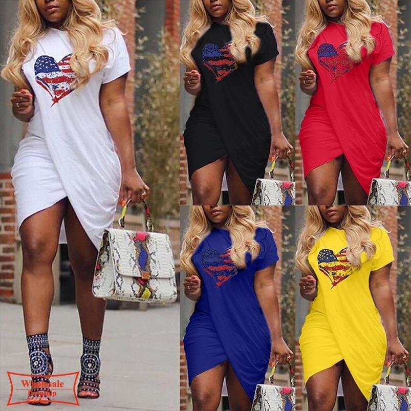 

plus size t shirt casual womens dresses large elegant heart print clothes 4xl 5xl 6xl big short sleeve vestido suelto, Black;gray