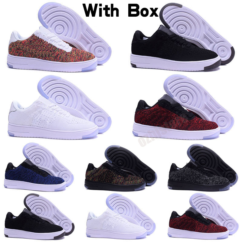 

Sale 2021 Forces Men Low Skateboard Shoes One Unisex Knit Euro High Women All White Black Red Runner Sneakers 36-45, Black;brown