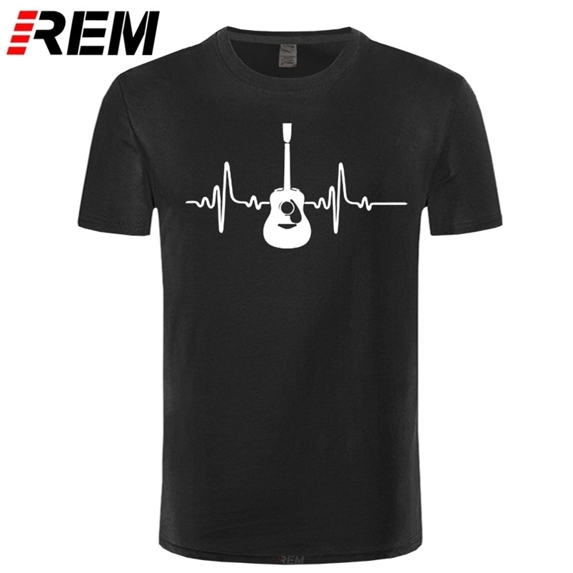 

Guitar T shirt Music Fashion O-Neck Casual Tshirt Homme 100% Cotton Breathable Fitness Top Hip Hop T-Shirt Men 210706, Navy white