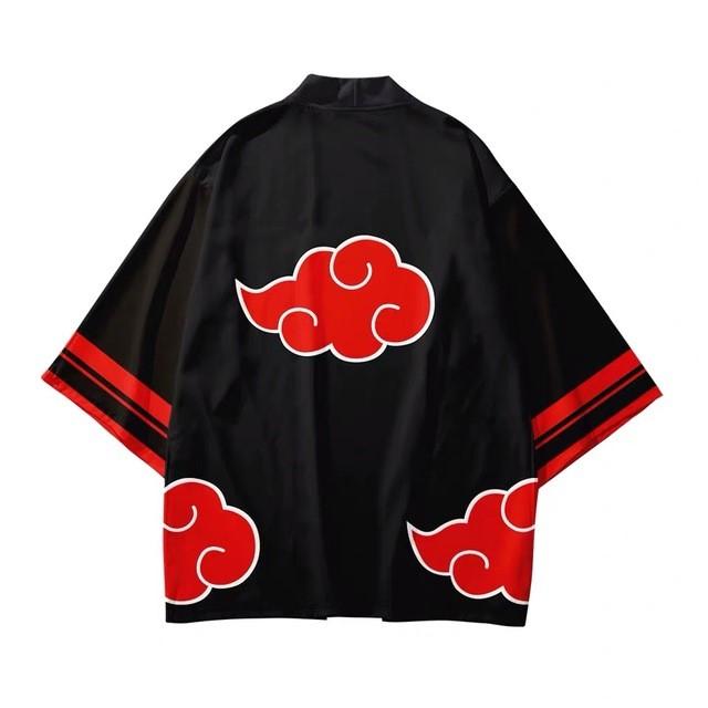 

Ethnic Clothing Akatsuki Kimono Anime Cosplay Hatake Kakashi Uchiha Sasuke Kimonos Men Womens Cardigan Yukata Harajuku Samurai Costume