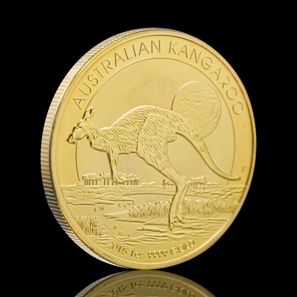 

10pcs Non Magnetic Gold Plated Australian Kangaroo Elizabeth II Queen Australia Souvenirs Coin Collectible Coins Medal