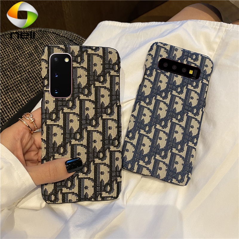 

Samsung s21ultra mobile phone case s20 tide brand s10 plus embroidery female s20FE note 20 ultra note10plus luxury cover shell, S21