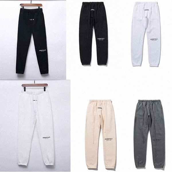 

reflective Autumn Winter pants USA Fear Of God Essentials Silicone letters print Trousers Casual Fog Sweatpants Men Women FG Jogger Pan26OD#, 1 embroidered