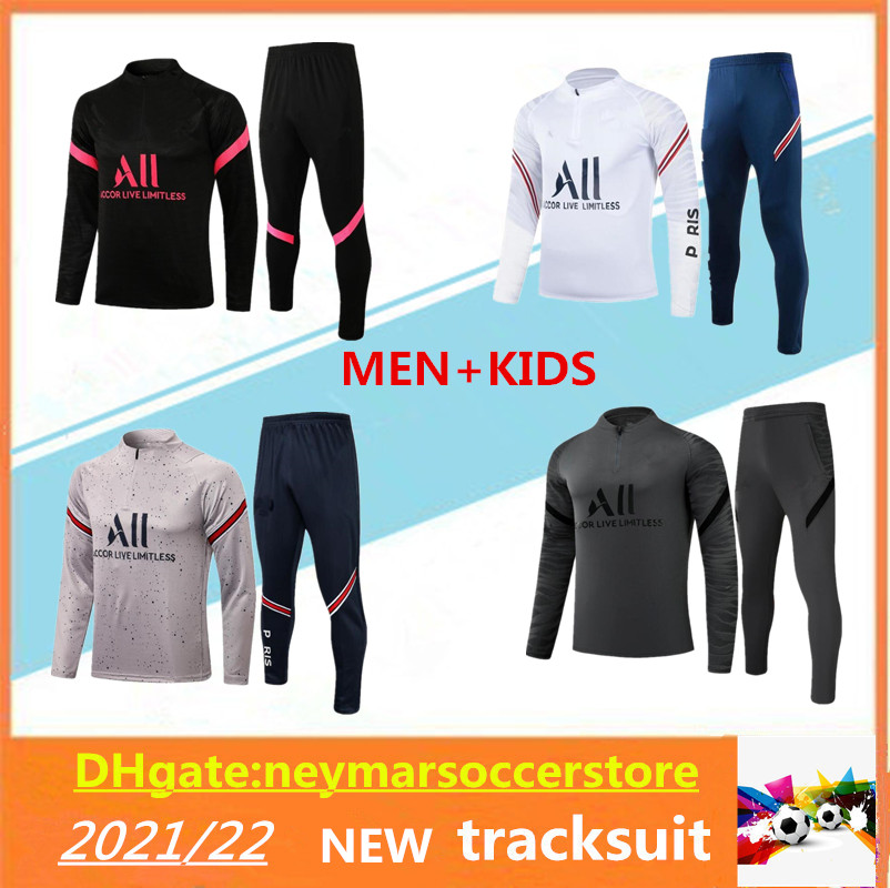 

2021 2022 paris MEN+KIDS soccer tracksuit jacket Hoodie 21 22 MESSI mbappe survêtements maillot de football training suit survetement foot chandal, 16