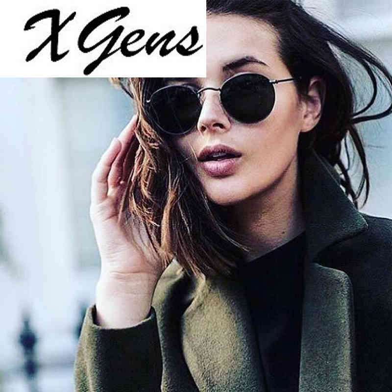 

2021 Retro Round Sunglasses Women Brand Designer Sun Glasses For Women Alloy Mirror Sunglasses Ray Female Oculos De Sol