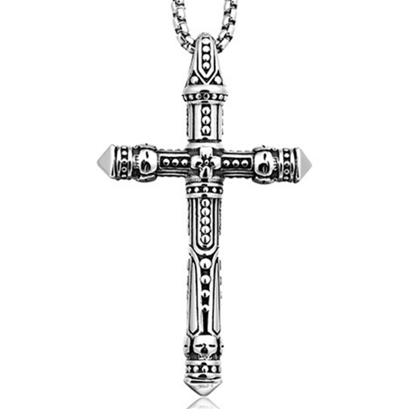 

Pendant Necklaces 10pcs Vintage Alloy Cross Charm Men's Necklace For Jewelry Making Party Gifts